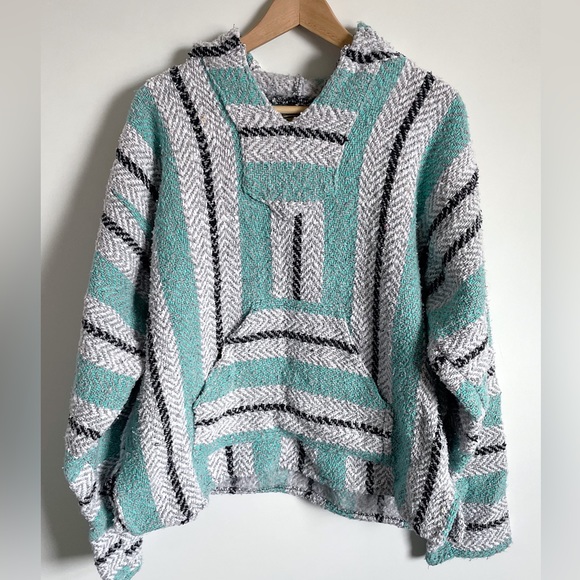 Baja Joe Tops Vintage Baja Joe Striped Poncho Poshmark